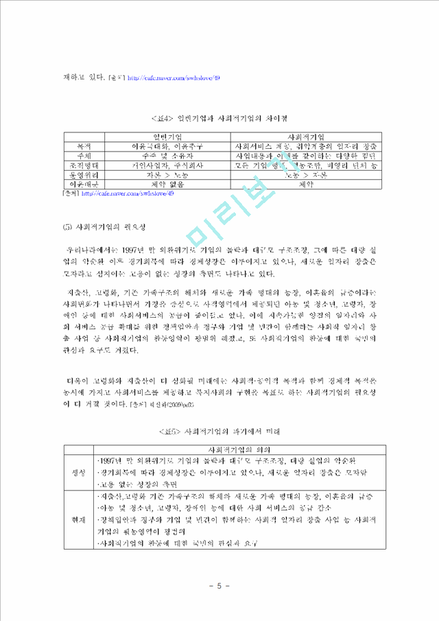 [경영,경제] 사회적기업의 정의, 사례, 문제점 및 해결방안.hwp